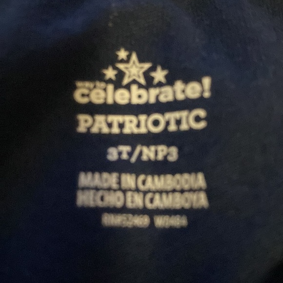 Celebrate! Patriotic Tee Shirt "Daddy's Little Firecracker" Tie Front Sz 3T VGC - Picture 4 of 4